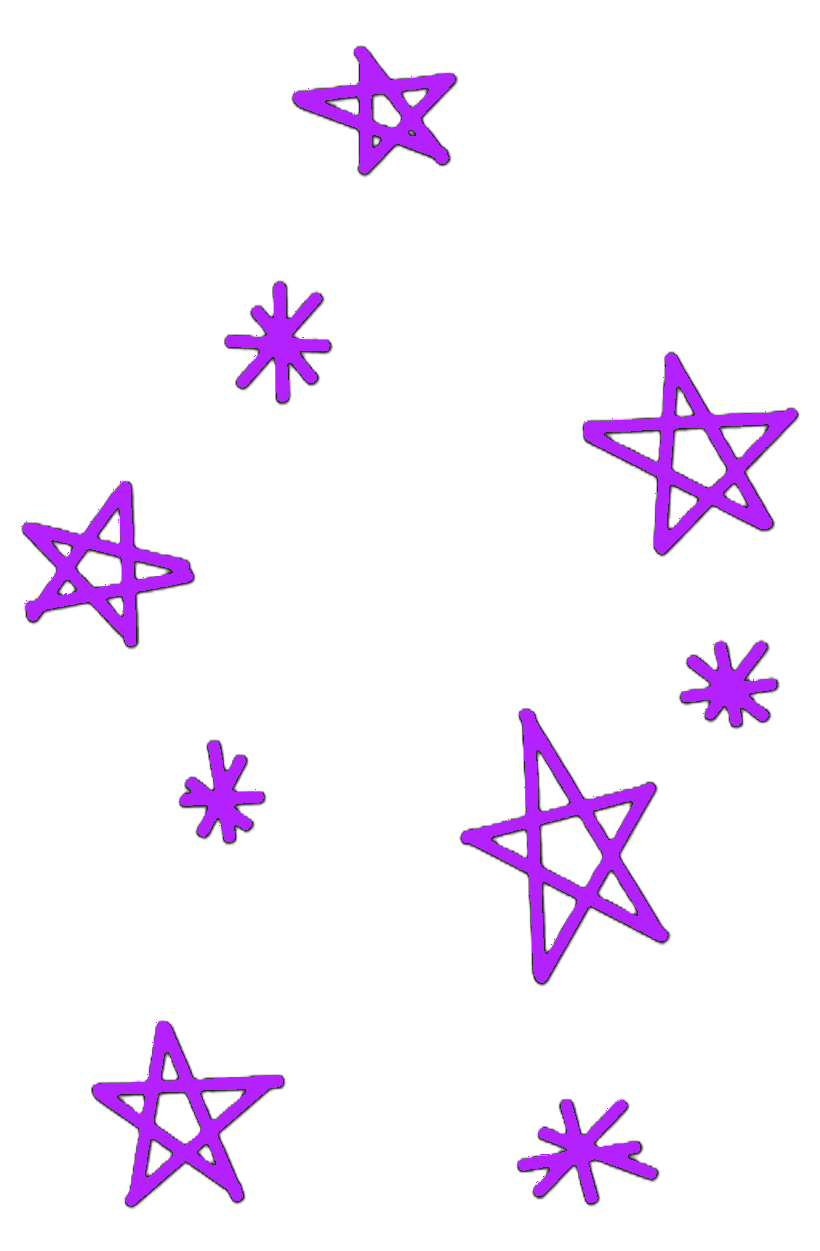 Hand-drawn stars sticker